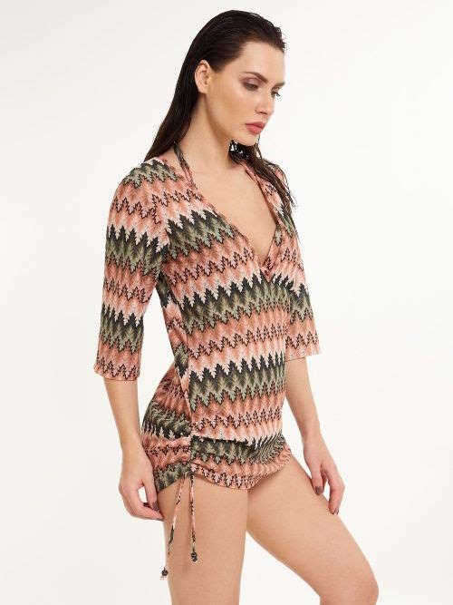 LingaDore Strand Neva grün/pink tunika LingaDore Strand Neva grün/pink tunika