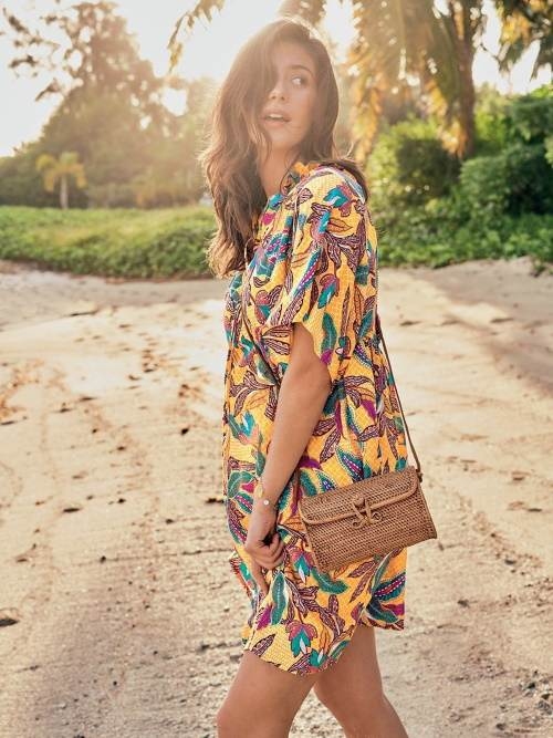 Rosa Faia Bademode Tahiti gelb/print strandkleid Rosa Faia Bademode Tahiti gelb/print strandkleid