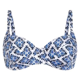 Rosa Faia Strand Federica blau unwattierter bikini bh