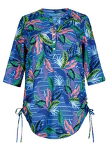 Rosa Faia Strand Bora Bora blau/print tunika
