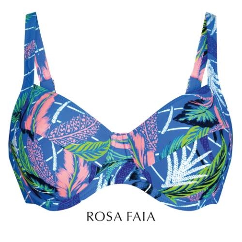 Rosa Faia Bademode Sibel blau/print unwattierter bikini bh Rosa Faia Bademode Sibel blau/print unwattierter bikini bh