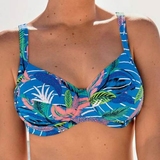 Rosa Faia Strand Sibel blau/print unwattierter bikini bh