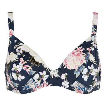 ROSA FAIA BEACH CELINE Marineblauw/Print Bikini Top