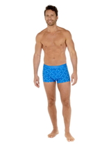HOM Vauban blau/print boxer short