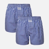 Zaccini Woven navy-blau/weiß gewebte boxershort