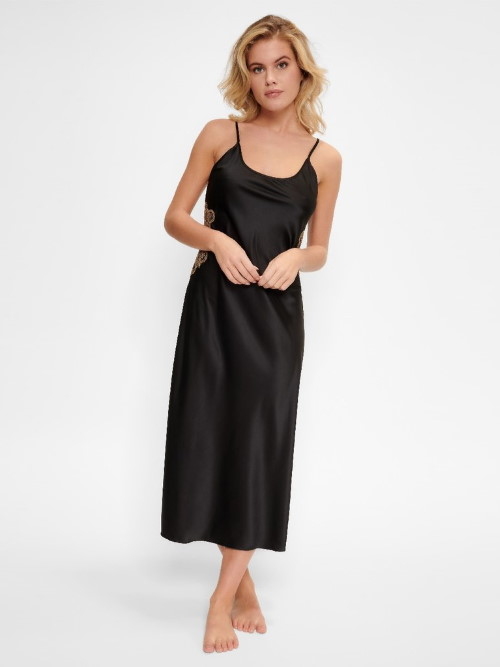 LingaDore Nacht Black Incence schwarz/gold slipdress LingaDore Nacht Black Incence schwarz/gold slipdress