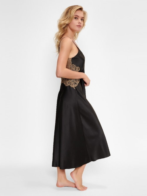 LingaDore Nacht Black Incence schwarz/gold slipdress LingaDore Nacht Black Incence schwarz/gold slipdress