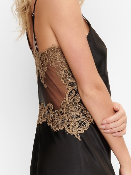 LingaDore Nacht Black Incence schwarz/gold slipdress LingaDore Nacht Black Incence schwarz/gold slipdress