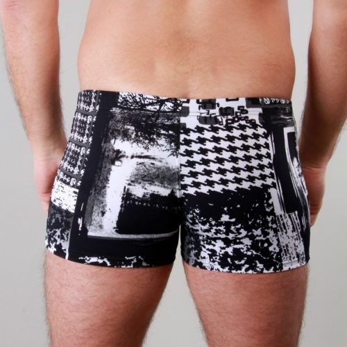 Peter Domenie 074 Riot schwarz/weiß boxershort Peter Domenie 074 Riot schwarz/weiß boxershort