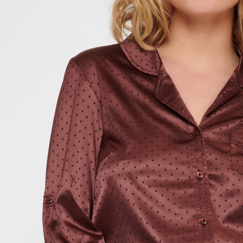 LingaDore Nacht Brown Dots braun pyjama LingaDore Nacht Brown Dots braun pyjama