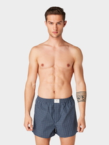 Tom Tailor Texas navy-blau/print gewebte boxershort