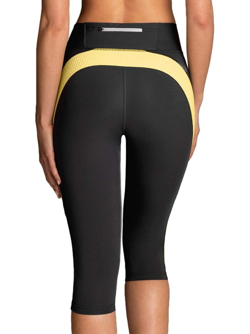 Anita Aktiv Sport Tights 3/4 grau/gelb legging Anita Aktiv Sport Tights 3/4 grau/gelb legging
