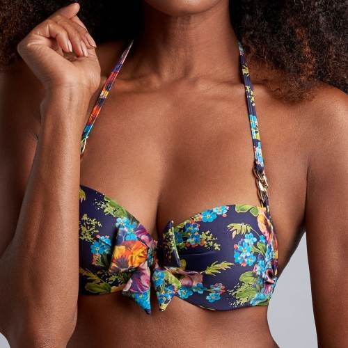 Marlies Dekkers Bademode Jardin des Fleurs navy-blau/print gemoldefer bikini bh Marlies Dekkers Bademode Jardin des Fleurs navy-blau/print gemoldefer bikini bh