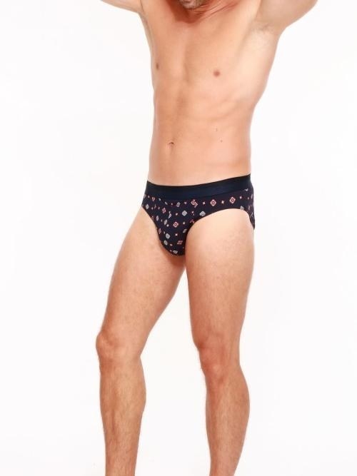 HOM Marius navy-blau/print männer slip HOM Marius navy-blau/print männer slip