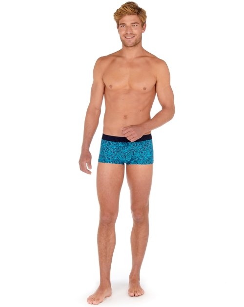 HOM Heliopolis türkis/print sport trunk HOM Heliopolis türkis/print sport trunk
