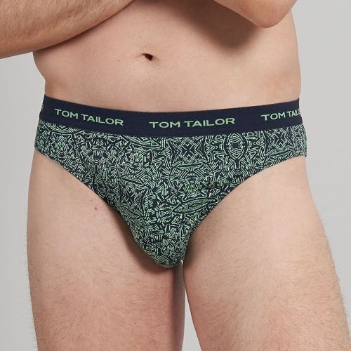 Tom Tailor Blue/Green All over  navy-blau/print männer slip