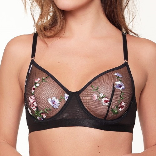 LingaDore LingaDore Love flower Mesh schwarz/print nicht geformter bh LingaDore LingaDore Love flower Mesh schwarz/print nicht geformter bh