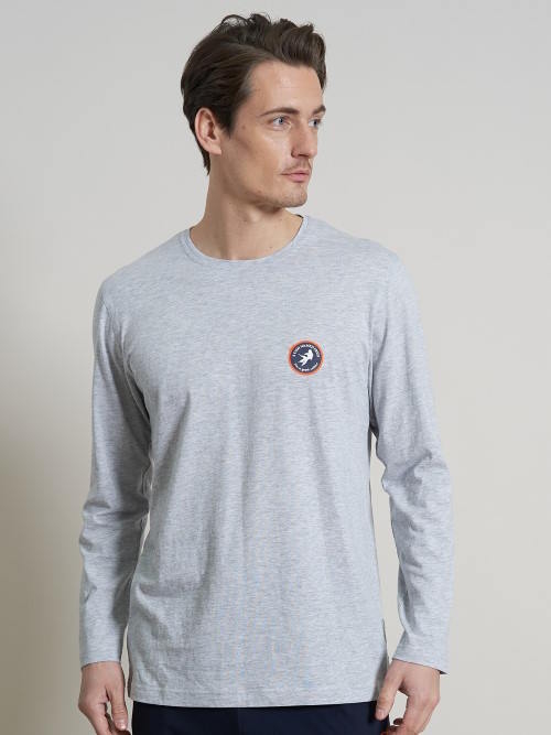 Ein Fisch namens Fred 120002 grey melange pyjama-shirt Ein Fisch namens Fred 120002 grey melange pyjama-shirt