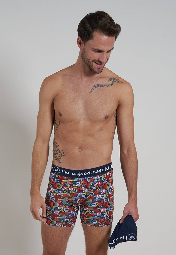 Ein Fisch namens Fred Wintersport  navy-blau/print boxershort Ein Fisch namens Fred Wintersport  navy-blau/print boxershort