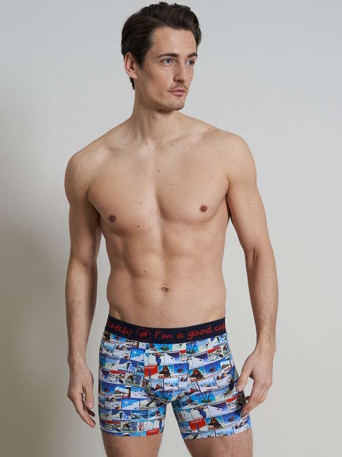 Ein Fisch namens Fred Wintersport  navy-blau/print boxershort Ein Fisch namens Fred Wintersport  navy-blau/print boxershort
