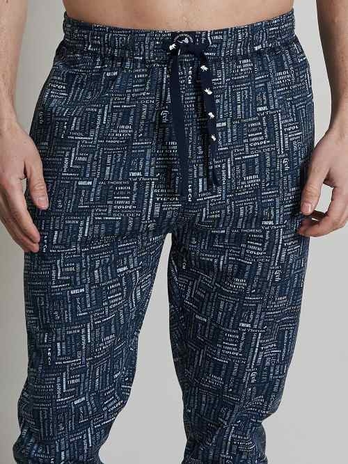 Ein Fisch namens Fred Wintersport  navy-blau/print pyjamahose Ein Fisch namens Fred Wintersport  navy-blau/print pyjamahose