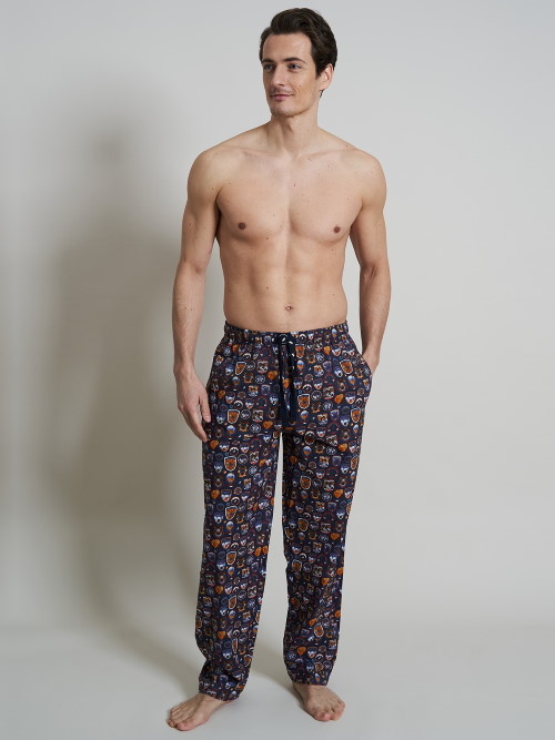 Ein Fisch namens Fred Wintersport  navy-blau/print pyjamahose Ein Fisch namens Fred Wintersport  navy-blau/print pyjamahose