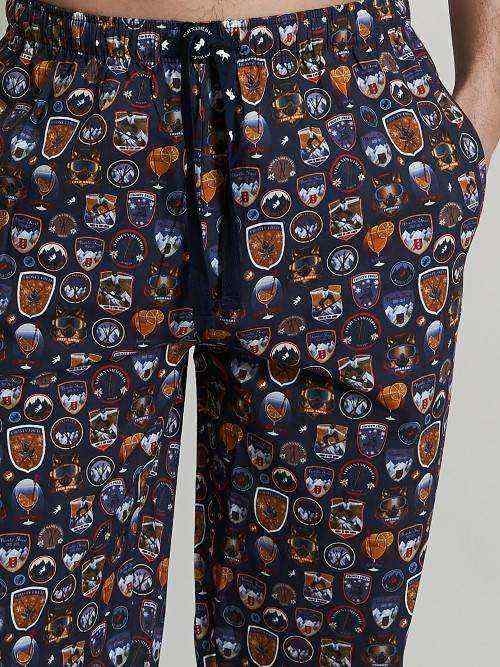 Ein Fisch namens Fred Wintersport  navy-blau/print pyjamahose Ein Fisch namens Fred Wintersport  navy-blau/print pyjamahose