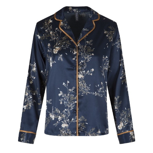 LingaDore Nacht SATIN navy-blau/print pyjama LingaDore Nacht SATIN navy-blau/print pyjama