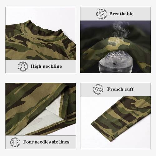 Starke Seele Camouflage grün/print herren thermo t-shirt Starke Seele Camouflage grün/print herren thermo t-shirt
