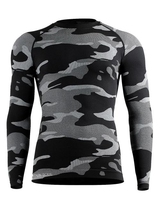 Starke Seele Camouflage grau/print herren thermo t-shirt