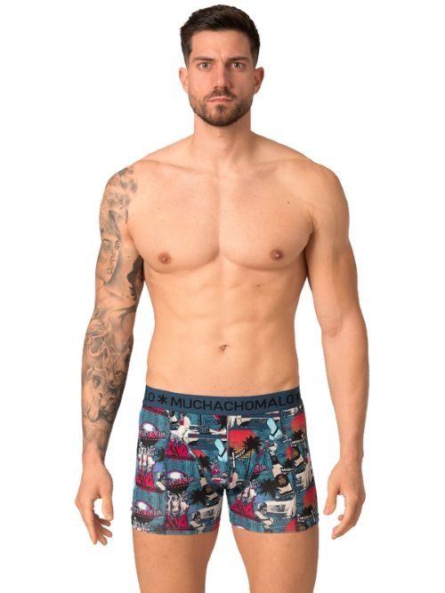 Muchachomalo Miami Vatos blau/print boxershort Muchachomalo Miami Vatos blau/print boxershort