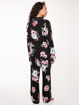 LingaDore Nacht Blossom schwarz/print pyjama