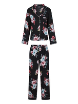 LingaDore Nacht Blossom schwarz/print pyjama