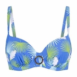 LingaDore Strand Palm Leaf blau/print gemoldefer bikini bh