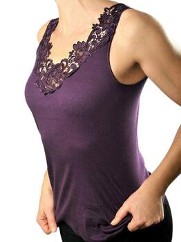 Toker Basic Aubergine Top Toker Basic Aubergine Top