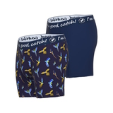 A Fish Named Fred Parrot navy-blau/print boxer short