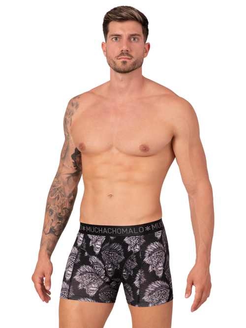 Muchachomalo Bison schwarz/print modal boxershort Muchachomalo Bison schwarz/print modal boxershort