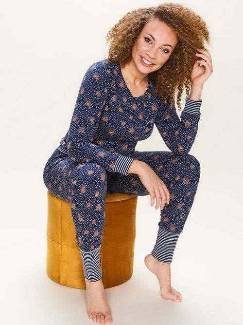 Charlie Choe Wandering Nights navy-blau/print schlafshirt Charlie Choe Wandering Nights navy-blau/print schlafshirt