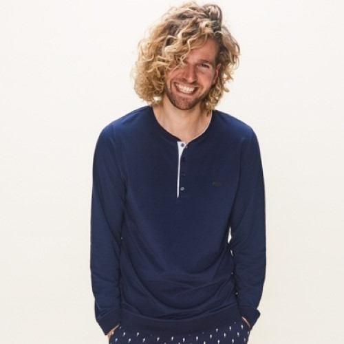 Charlie Choe UNI navy-blau pyjama-shirt Charlie Choe UNI navy-blau pyjama-shirt