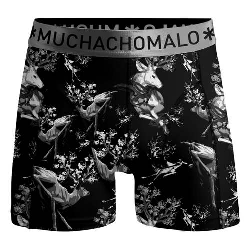 Muchachomalo Hirsche schwarz/print boxer short