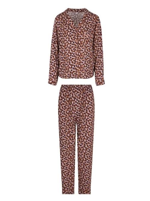 LingaDore Nacht Love braun/print pyjama LingaDore Nacht Love braun/print pyjama
