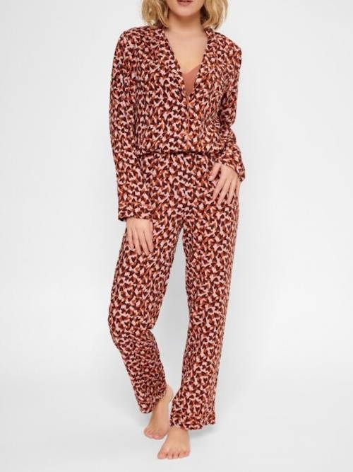 LingaDore Nacht Love braun/print pyjama