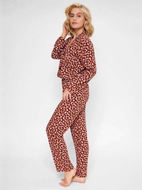 LingaDore Nacht Love braun/print pyjama LingaDore Nacht Love braun/print pyjama