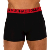Muchachomalo Light Cotton Solid schwarz/rot boxer short
