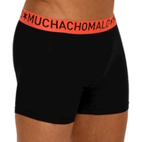 Muchachomalo Light Cotton Solid schwarz/pink boxer short