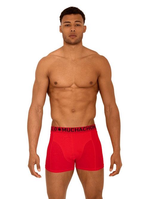 Muchachomalo Light Cotton Solid rot boxershort Muchachomalo Light Cotton Solid rot boxershort