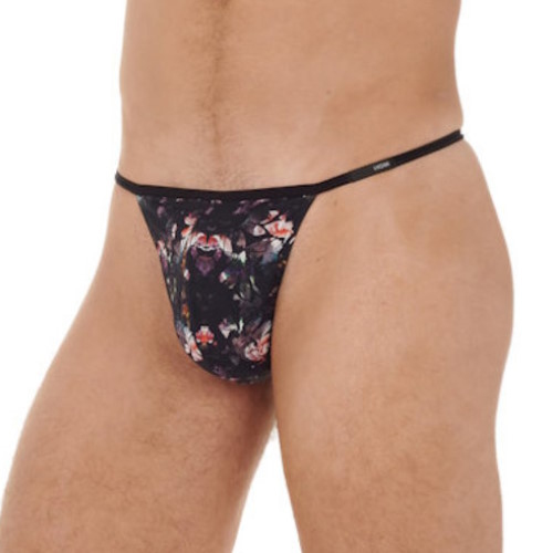 HOM Sebastian schwarz/print männer string HOM Sebastian schwarz/print männer string