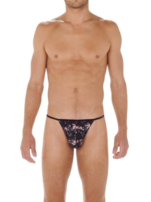 HOM Sebastian schwarz/print männer string HOM Sebastian schwarz/print männer string