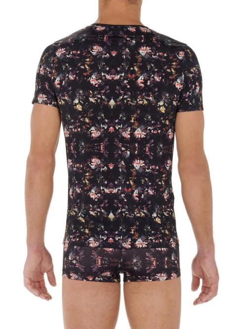 HOM Sebastian schwarz/print shirt HOM Sebastian schwarz/print shirt
