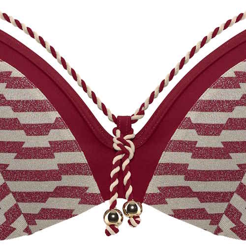 Marlies Dekkers Bademode Neptuna rot/print push up bikini bh Marlies Dekkers Bademode Neptuna rot/print push up bikini bh